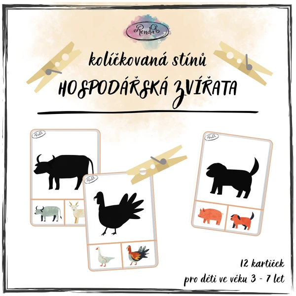 Kolíčkovaná stínů - Hospodářská zvířata