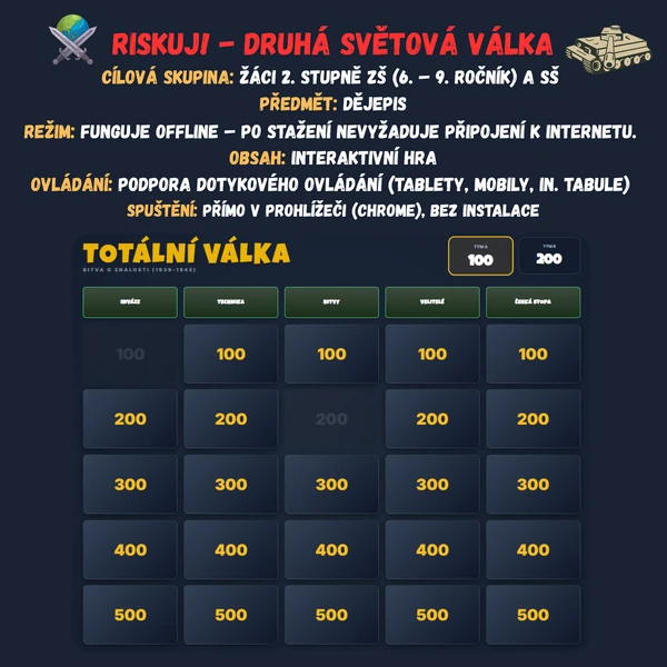 Riskuj! - Druhá světová válka