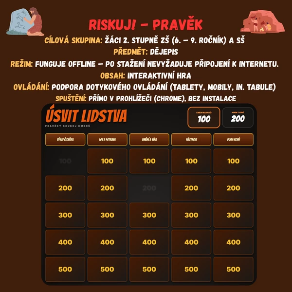Riskuj! - Pravěk