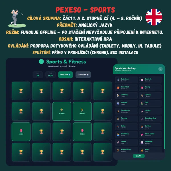 Pexeso - Sports