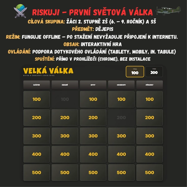 Riskuj! - První světová válka