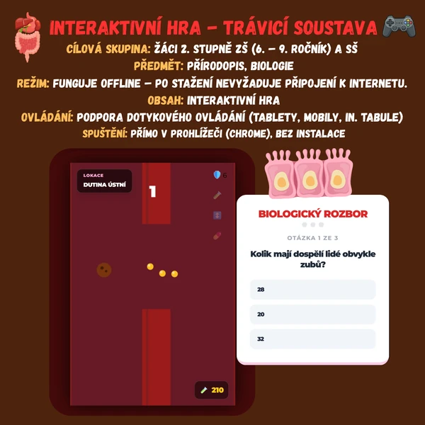 Interaktivní hra - Trávicí soustava