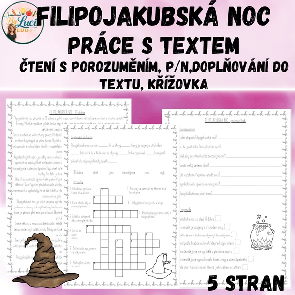 Filipojakubská noc - práce s textem