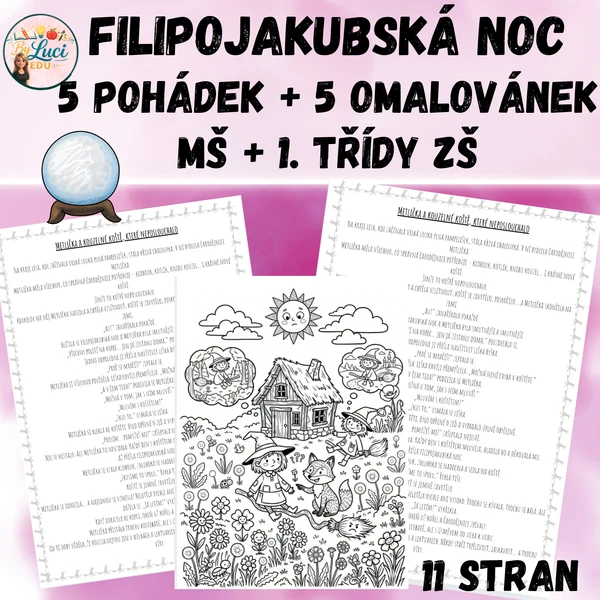 Filipojakubská noc - 5 pohádek + 5 omalovánek