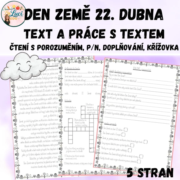 Den Země - práce s textem