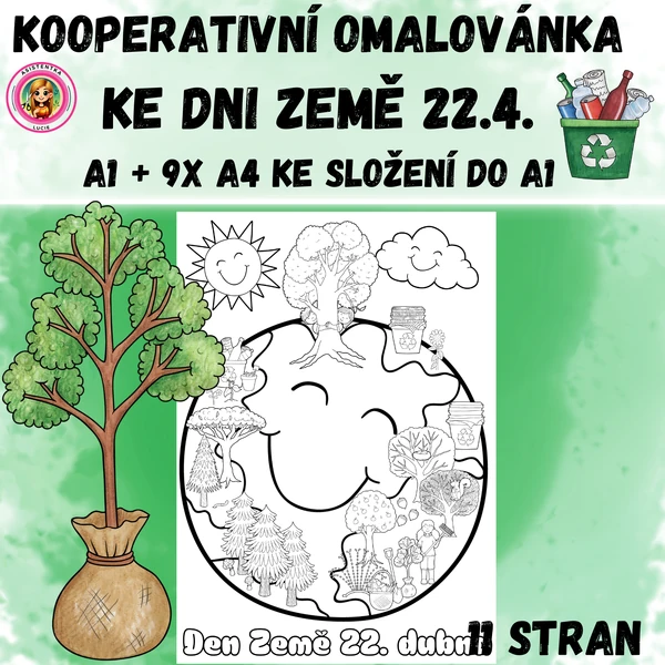 Kooperativní omalovánka ke Dni Země 22. dubna