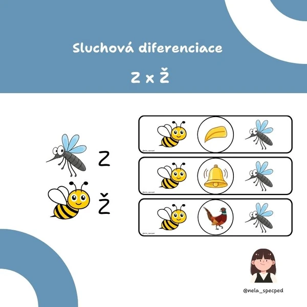 Sluchová diferenciace Z x Ž