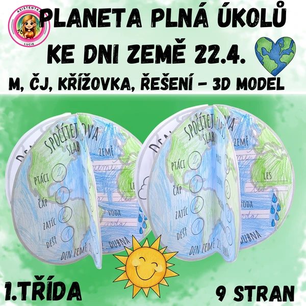 Planeta plná úkolů ke Dni Země 22.4. pro 1. třídu