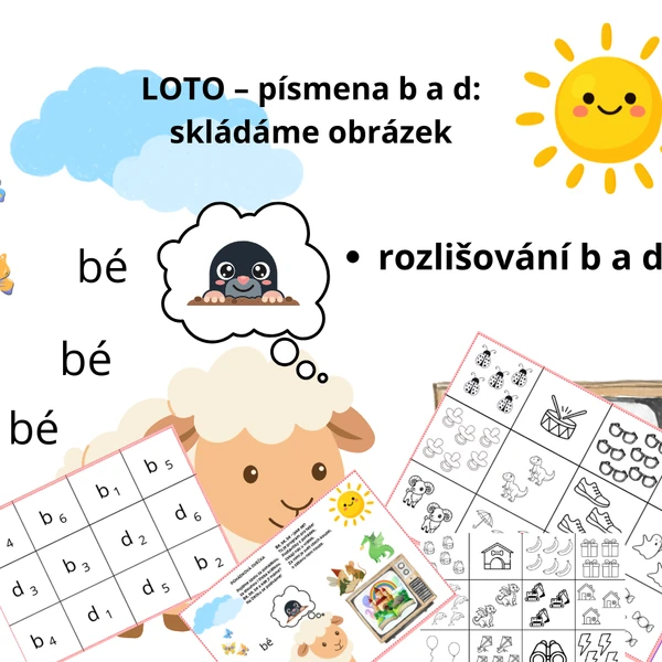 LOTO – písmena b a d: skládáme obrázek