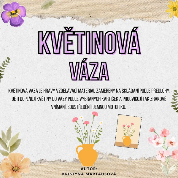 Květinová váza - Skládání podle předlohy