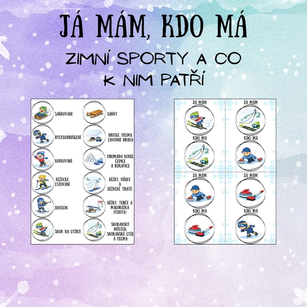 JÁ MÁM, KDO MÁ - Zimní sporty a co k nim patří