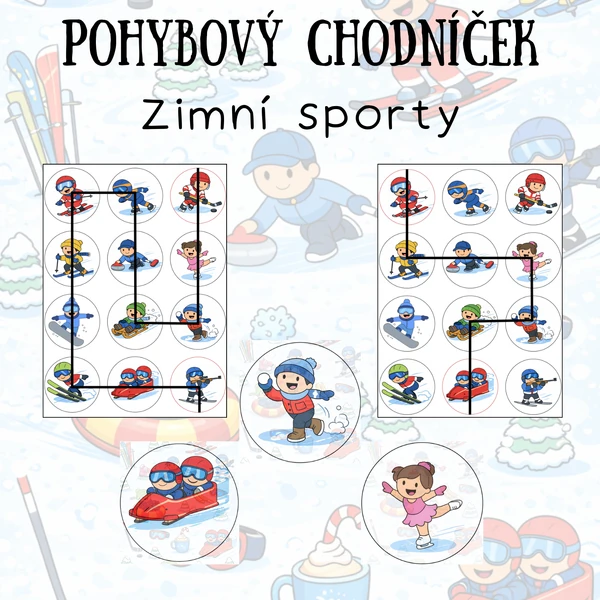 Pohybový chodníček - Zimní sporty