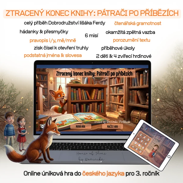 Ztracený konec knihy: Pátrači po příbězích - online úniková hra do českého jazyka