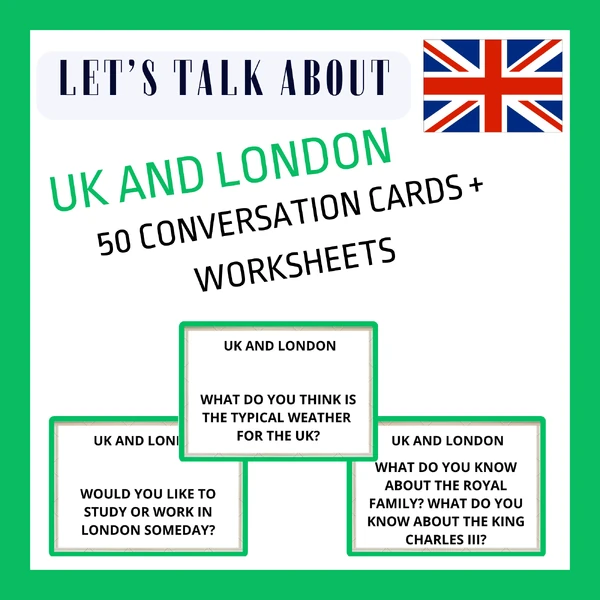 UK AND LONDON CONVERSATION CARDS