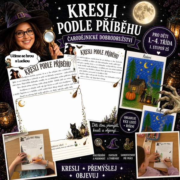 Kresli podle příběhu - ČARODĚJNICE 30. 4.