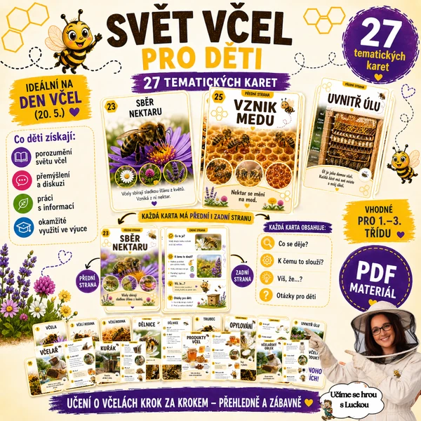 Včely - demonstrační karty - Den včel