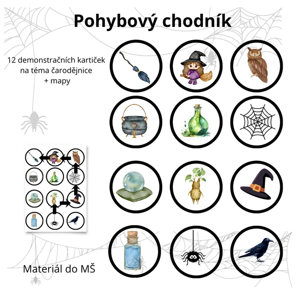Čarodějnice pohybový chodníček 🕸️