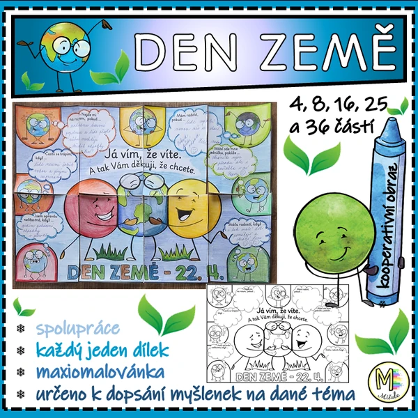 DEN ZEMĚ- KOOPERATIVNÍ OBRAZ S DOPISOVÁNÍM