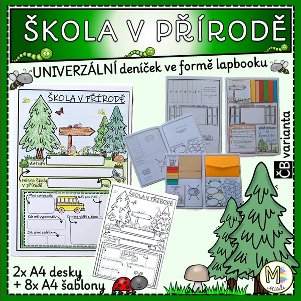 ŠKOLA V PŘÍRODĚ - deníček ve formě lapbooku