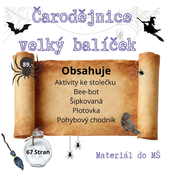 Čarodějnice set materiálu 🧙🪄
