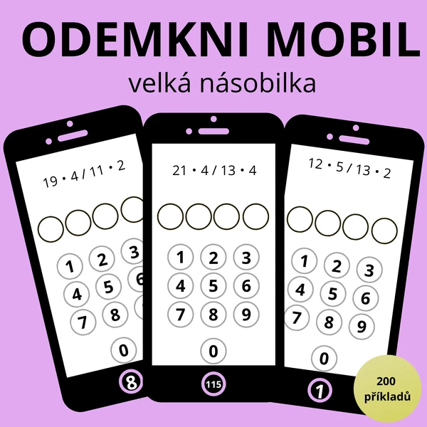Odemkni mobil – velká násobilka