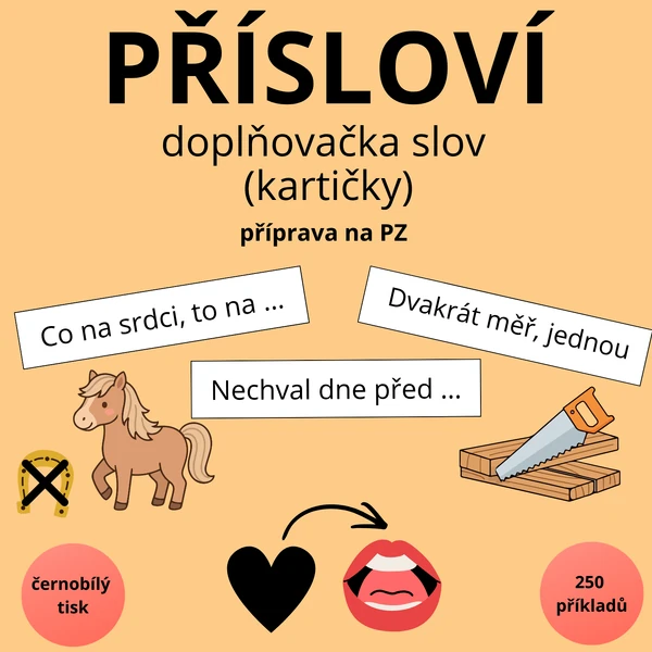 Doplň česká přísloví kartičky 