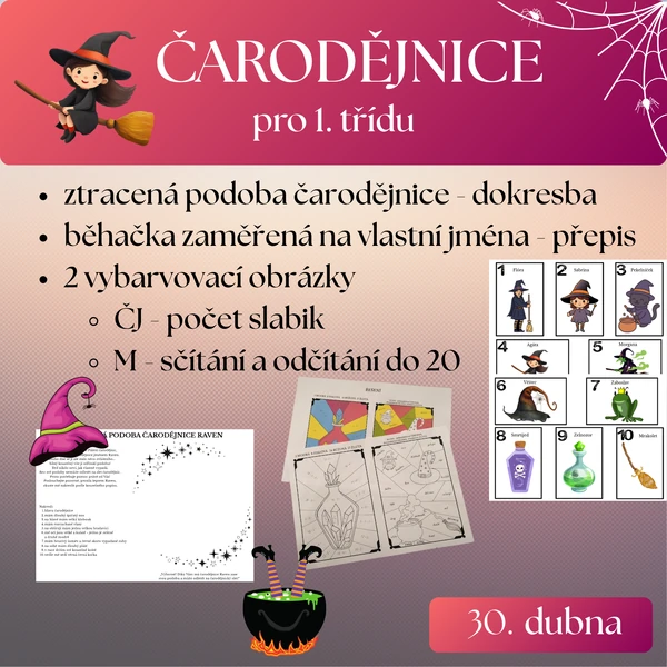 ČARODĚJNICE pro prvňáčky