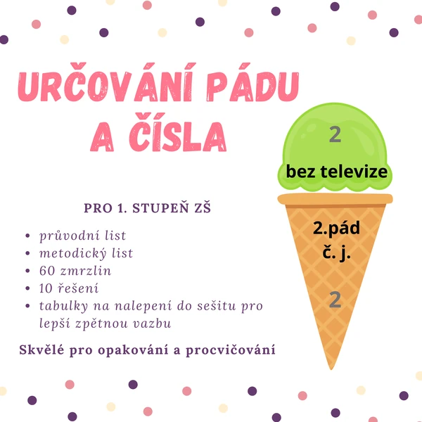 Zmrzlinové určování pádu a čísla