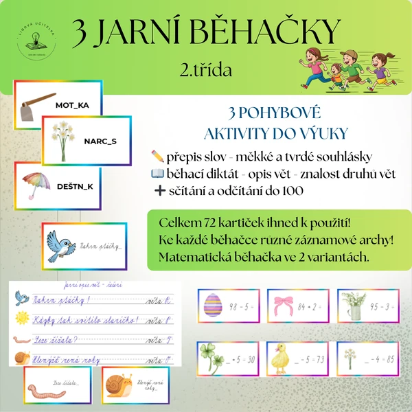 3 jarní běhačky do výuky 2. třída