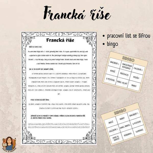 Francká říše - rébus, bingo