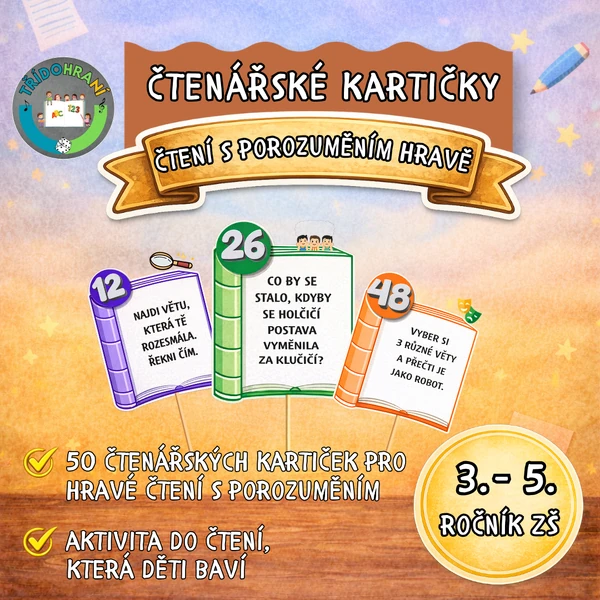 ČTENÁŘSKÉ KARTIČKY - ČTENÍ S POROZUMĚNÍM