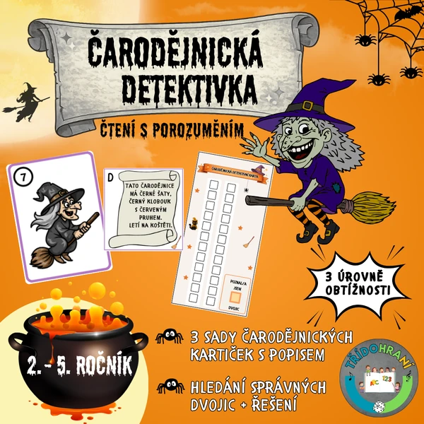 ČARODĚJNICKÁ DETEKTIVKA - čtení s porozuměním