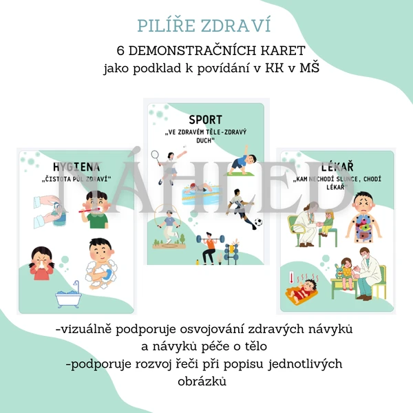 Demonstrační karty- pilíře zdraví