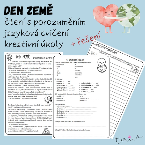 DEN ZEMĚ - čtení s porozuměním