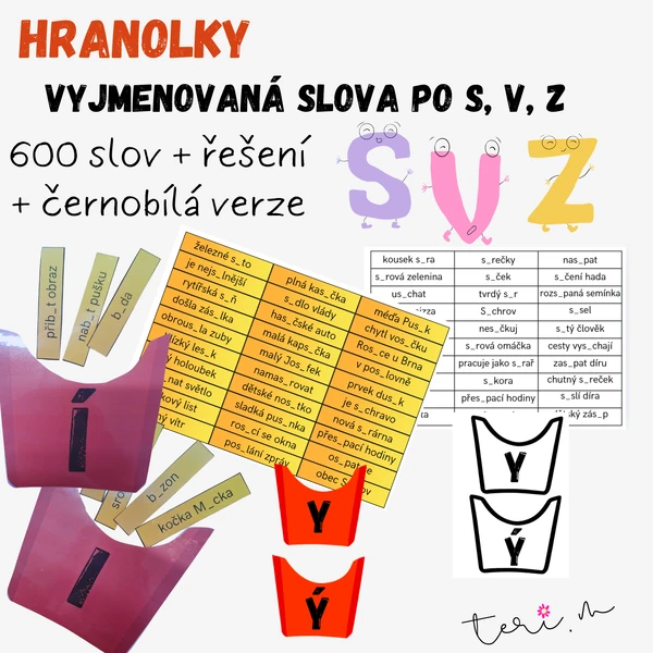 HRANOLKY - vyjmenovaná slova po S, V, Z