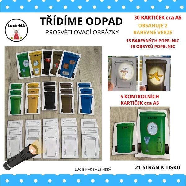 TŘÍDÍME ODPAD - PROSVĚTLOVACÍ OBRÁZKY