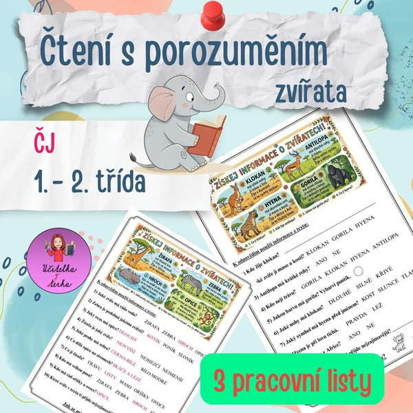 Čtení s porozuměním - ZVÍŘATA
