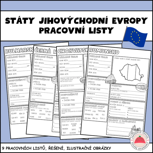 Státy jihovýchodní Evropy - pracovní listy