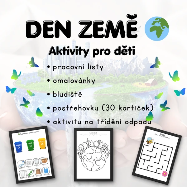 Den Země – pracovní listy a postřehovka (30 kartiček)