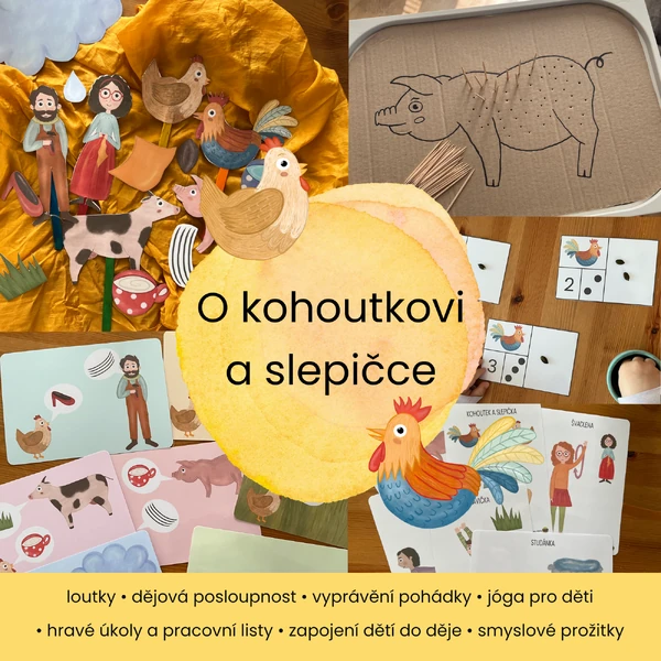 O kohoutkovi a slepičce - loutky, jóga a další aktivity k pohádce 