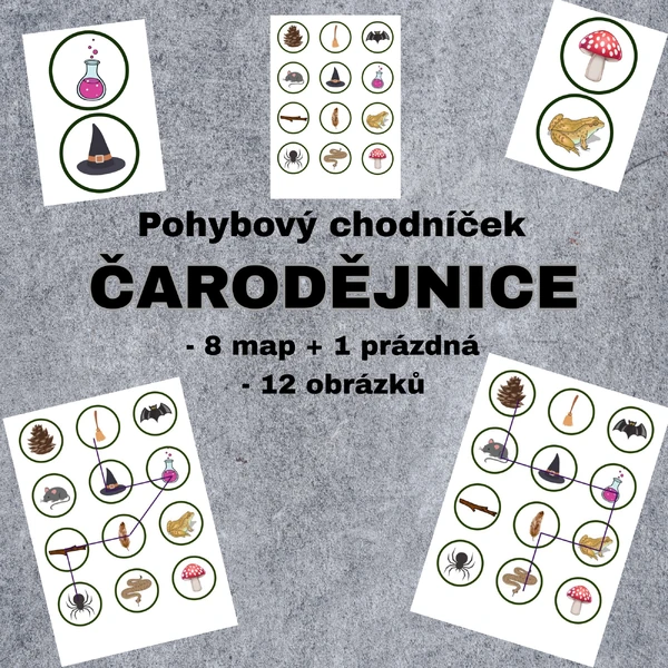 Pohybový chodníček - Čarodějnice