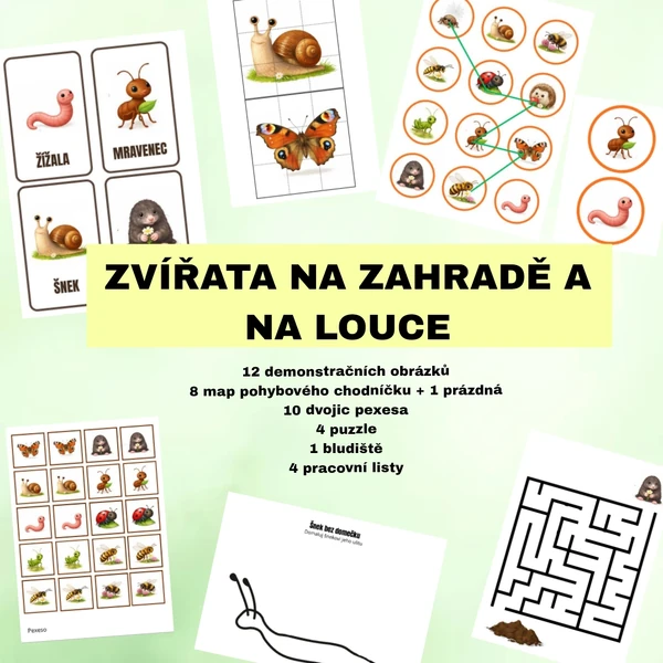 Zvířátka na zahrádce a na louce