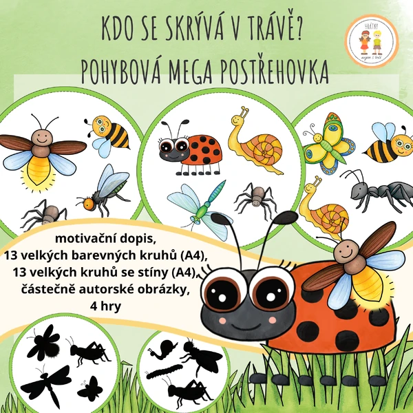 Kdo se skrývá v trávě? - Pohybová mega postřehovka