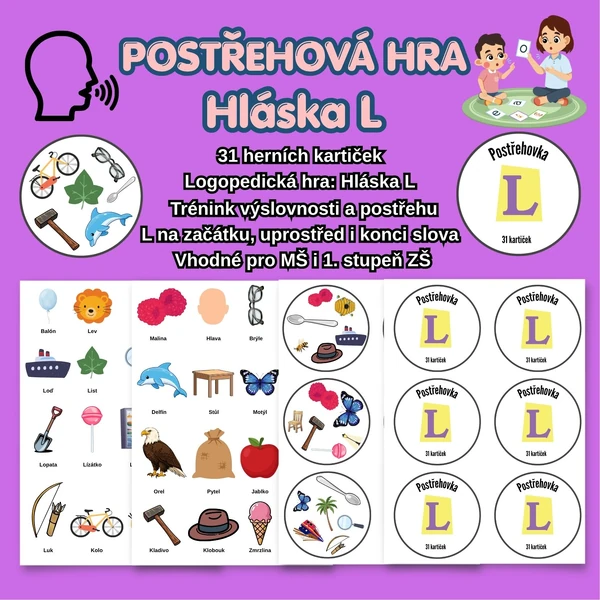 Postřehová hra - hláska L