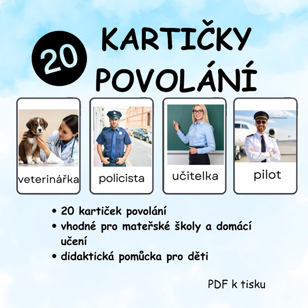 Povolání – obrázkové kartičky
