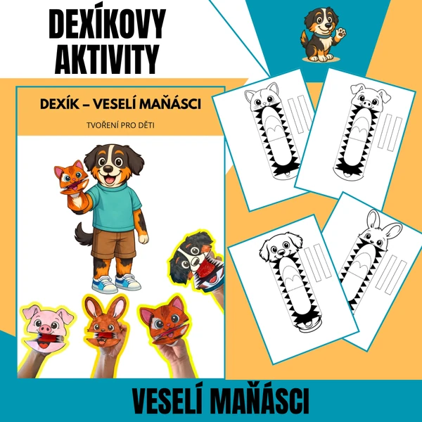 Dexík – Veselí maňásci | tvoření pro MŠ i 1. stupeň ZŠ