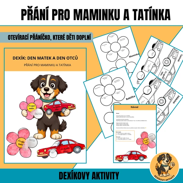 DEXÍK: Přání pro maminku a tatínka | Den matek a Den otců | tvoření pro děti