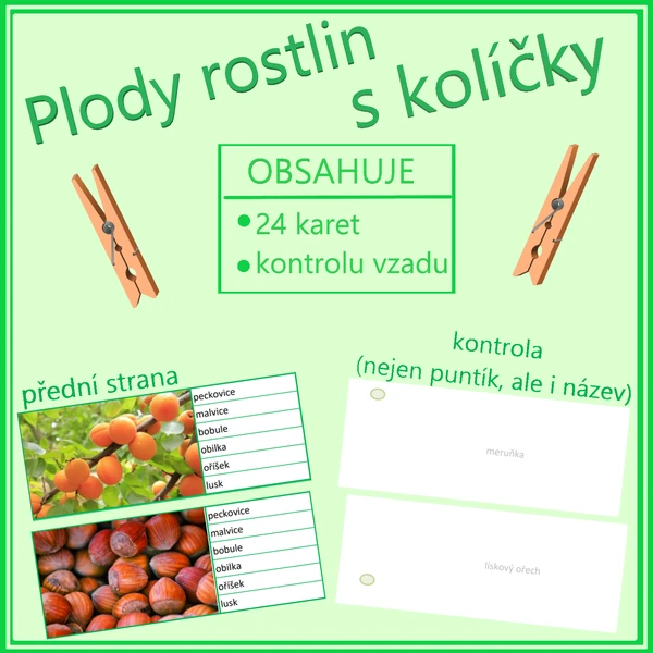 Plody rostlin s kolíčky