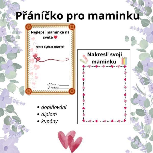 Den matek – vytvoř přáníčko pro maminku