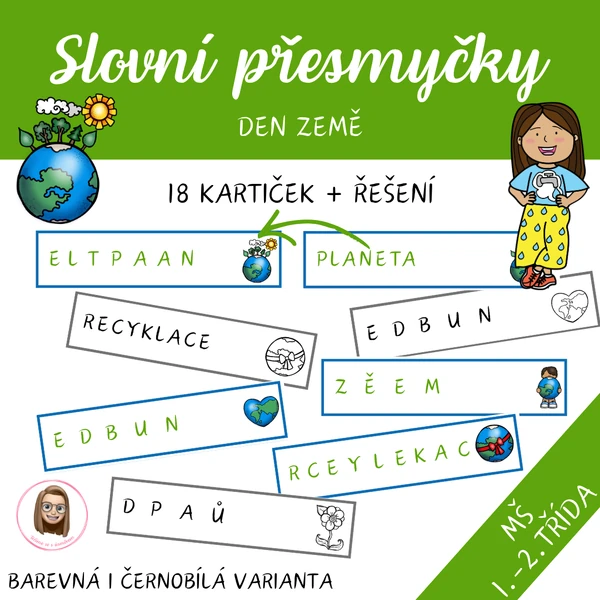 DEN ZEMĚ - slovní přesmyčky